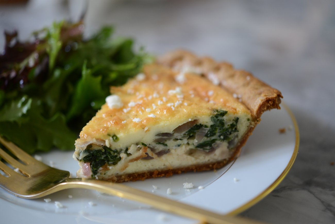 Spinach + Feta Quiche