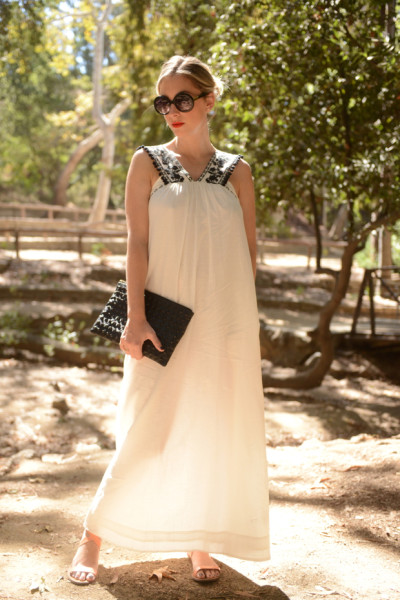 Black and White with Pom Pom Trim