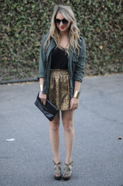 Army Green + Sequins