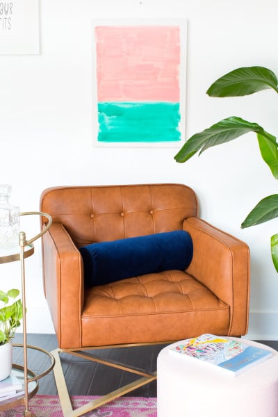 DIY Colorblock Watercolor Art