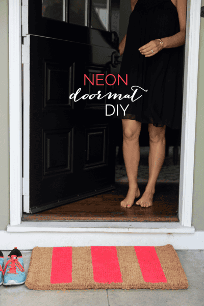 Striped Neon Doormat DIY