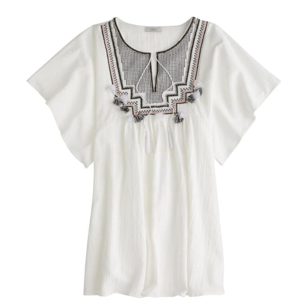 Embroidered Tassel Beach Tunic
