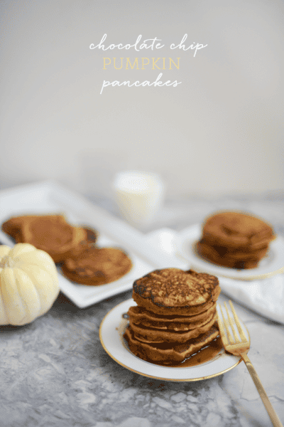 Pumpkin Pancakes with Chocolate Chips