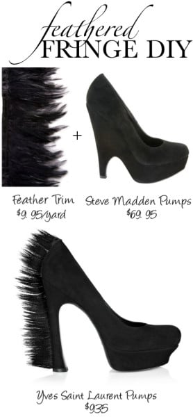 Semi DIY – Suede Fringe Pumps